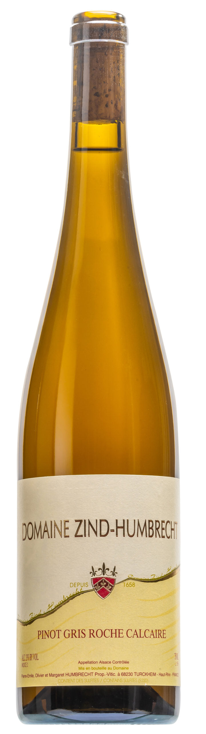 Zind-Humbrecht Roche Calcaire Pinot Gris 2022  Front Bottle Shot