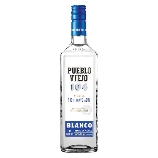 Pueblo Viejo 104 Blanco Tequila 1L