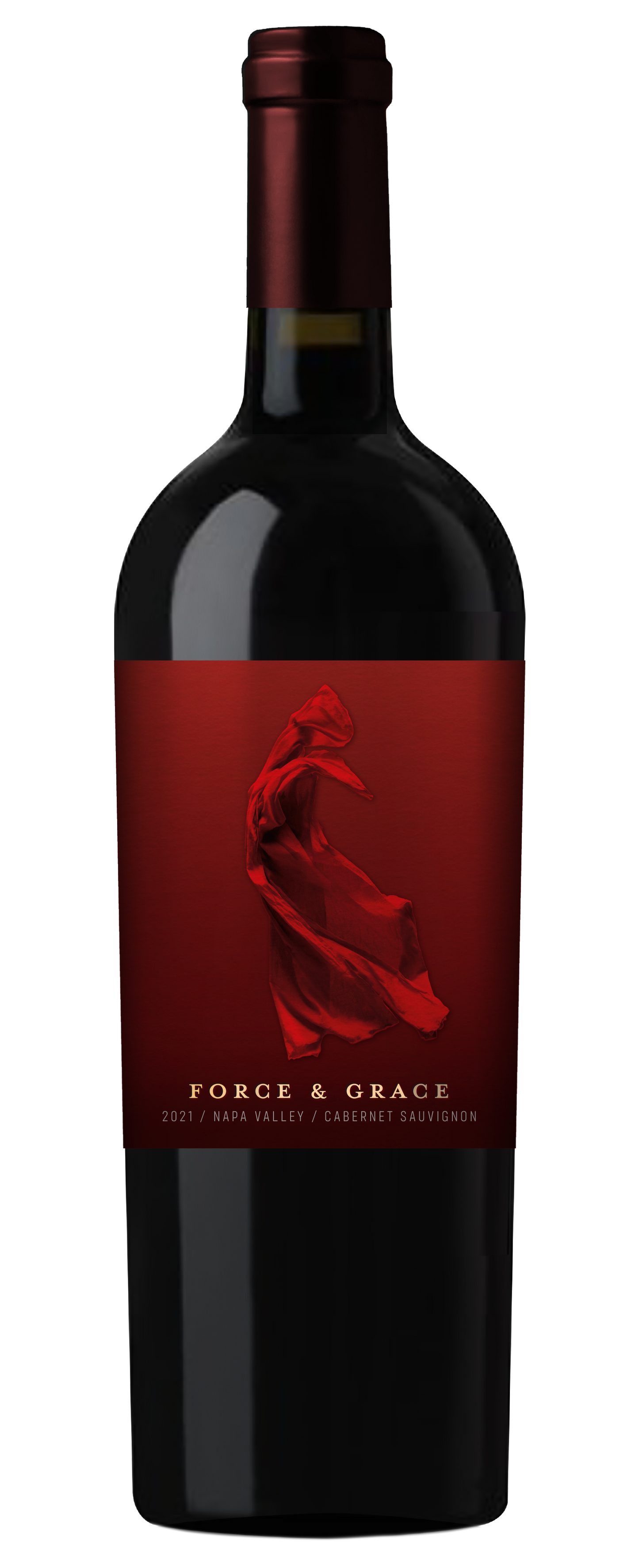 Force & Grace Napa Valley Cabernet Sauvignon 2021  Front Bottle Shot
