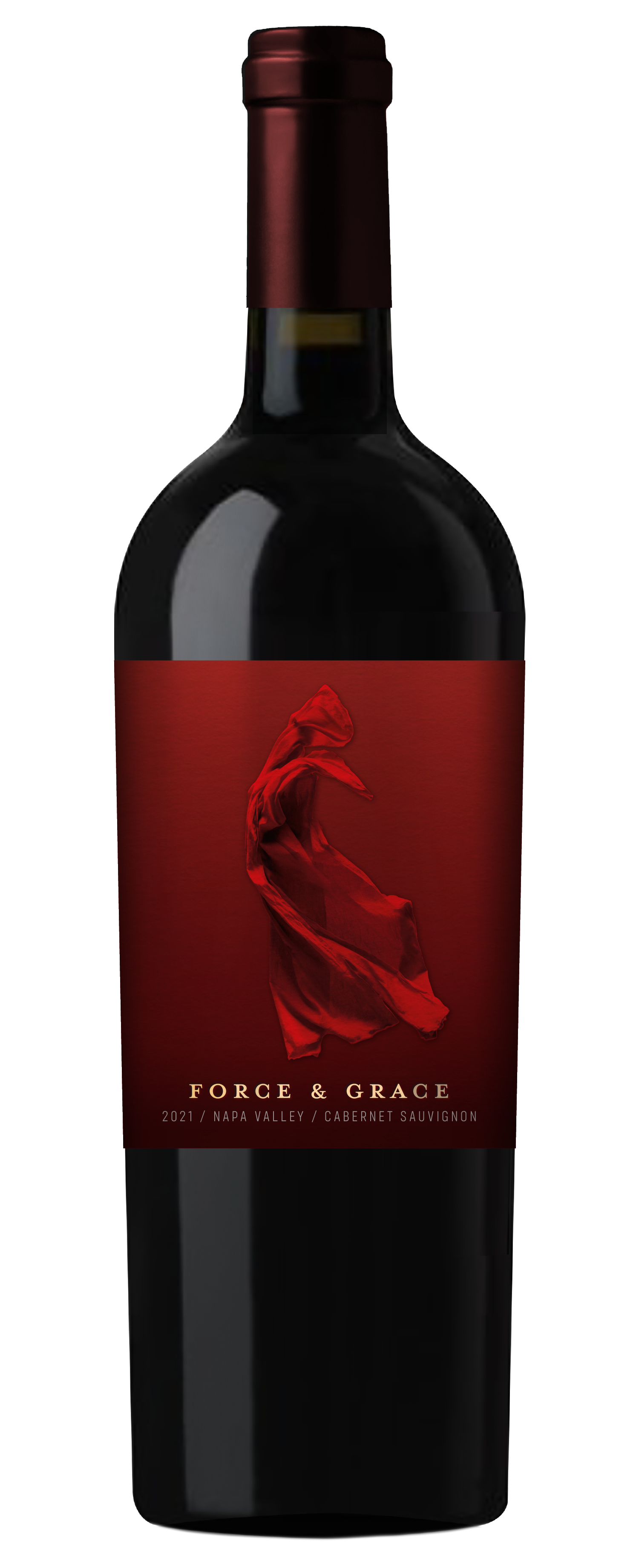 Force & Grace Napa Valley Cabernet Sauvignon 2021  Front Bottle Shot
