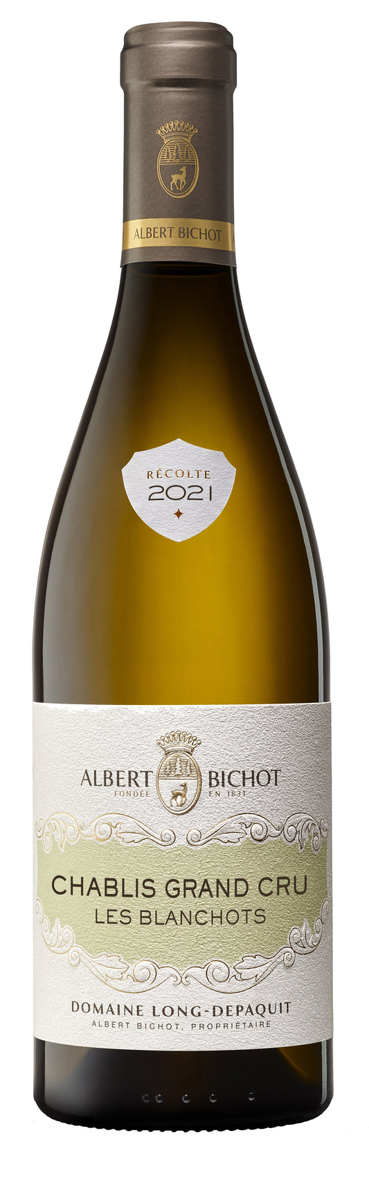 Albert Bichot Chablis Les Blanchots Grand Cru Domaine Long-Depaquit 2021  Front Bottle Shot