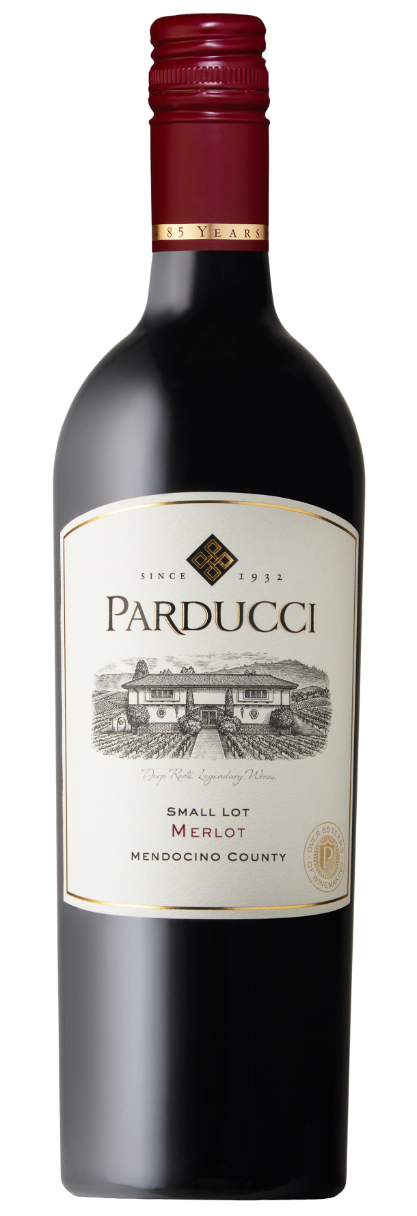 Parducci Small Lot Merlot 2023  Front Bottle Shot
