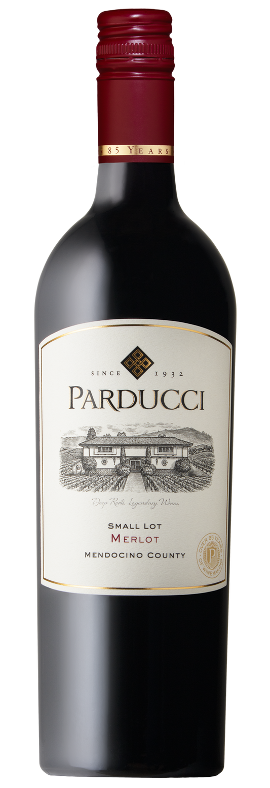 Parducci Small Lot Merlot 2023  Front Bottle Shot