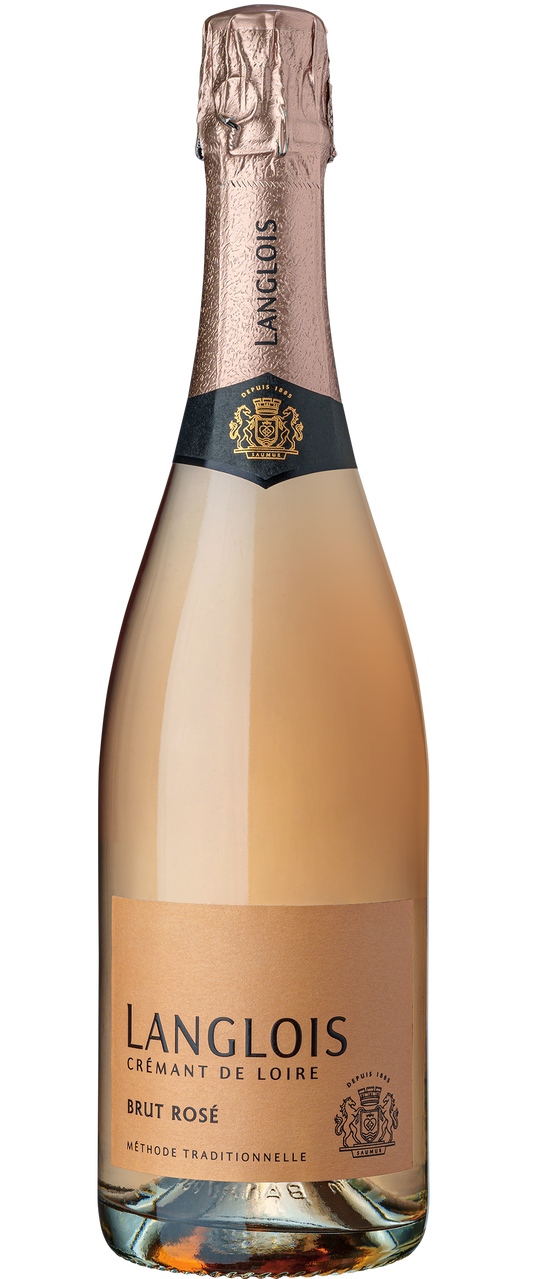 Langlois Cremant de Loire Brut Rose  Front Bottle Shot