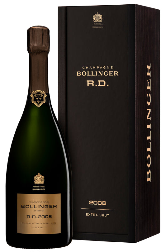 Bollinger R.D. Extra Brut with Gift Box 2008  Front Bottle Shot