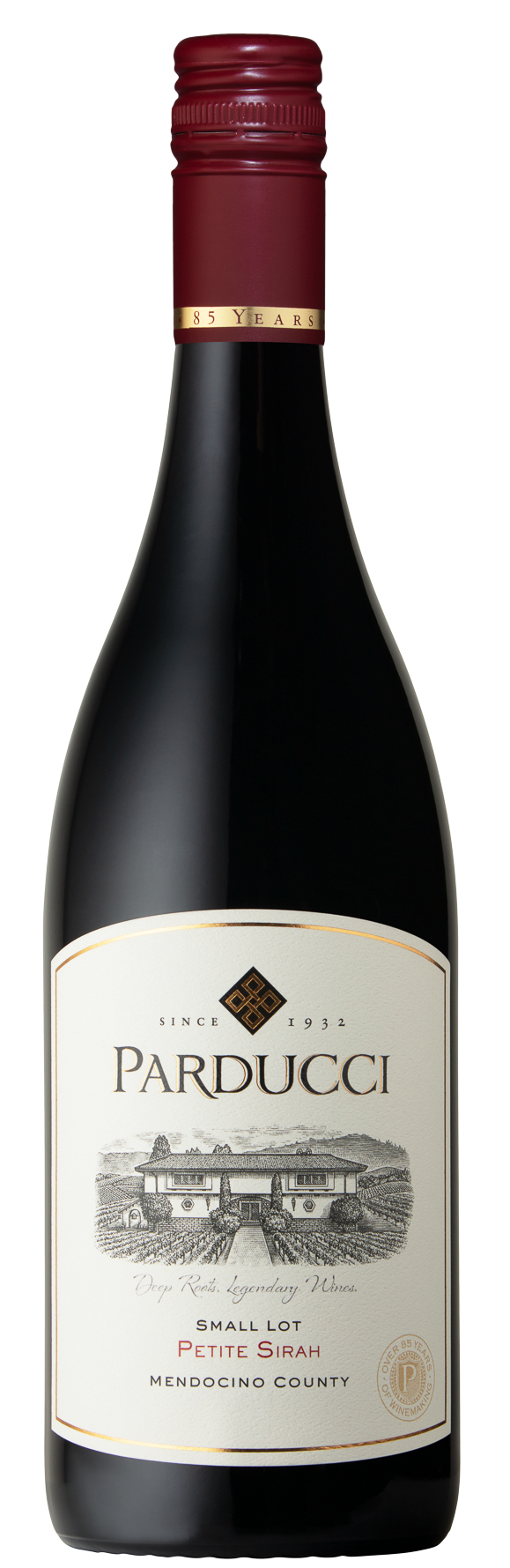 Parducci Small Lot Petite Sirah 2022  Front Bottle Shot