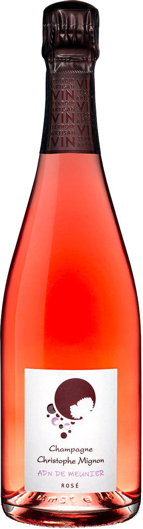 Christophe Mignon Extra Brut Rose ADN de Meunier  Front Bottle Shot