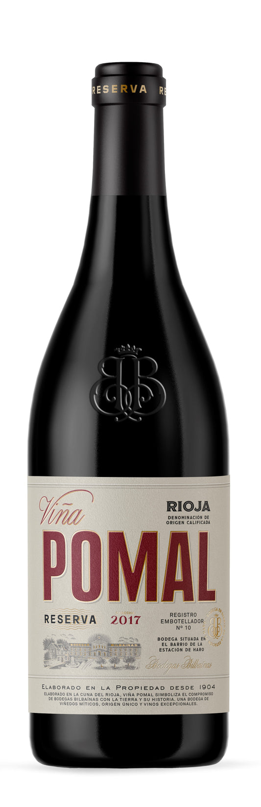 Bodegas Bilbainas Vina Pomal Reserva 2017  Front Bottle Shot