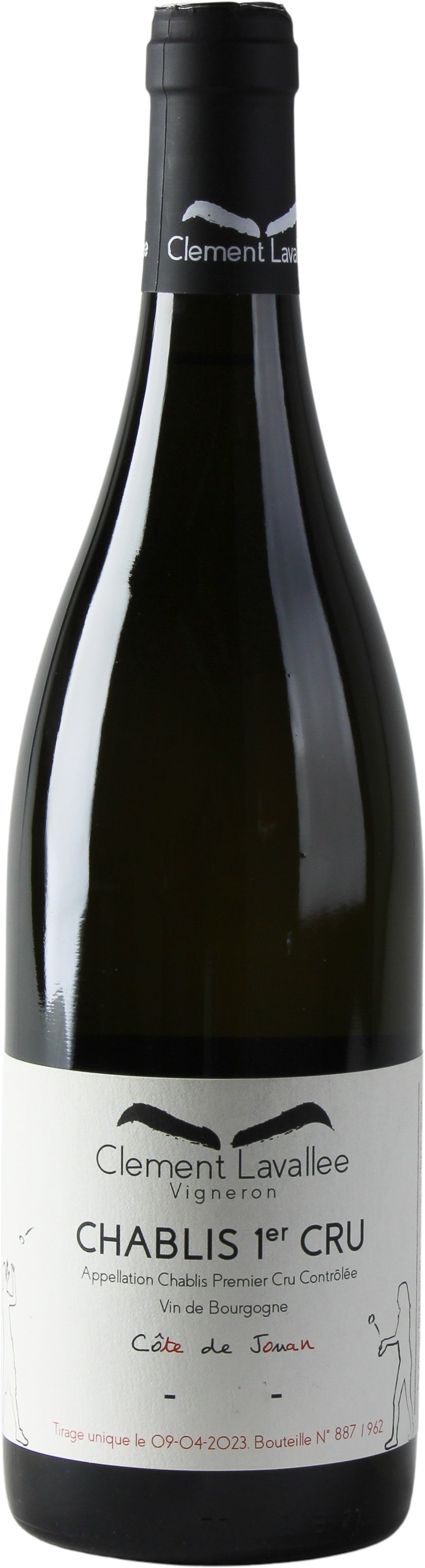 Clement Lavallee Chablis Cote de Jouan Premier Cru 2021  Front Bottle Shot