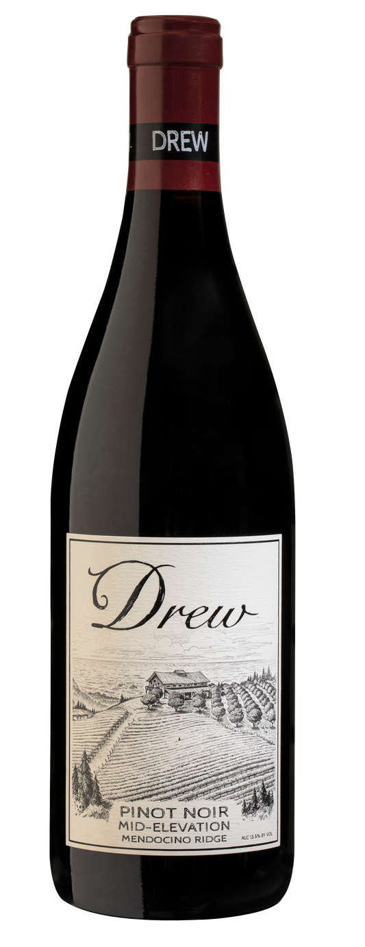 Drew Mid-Elevation Pinot Noir 2023  Front Bottle Shot