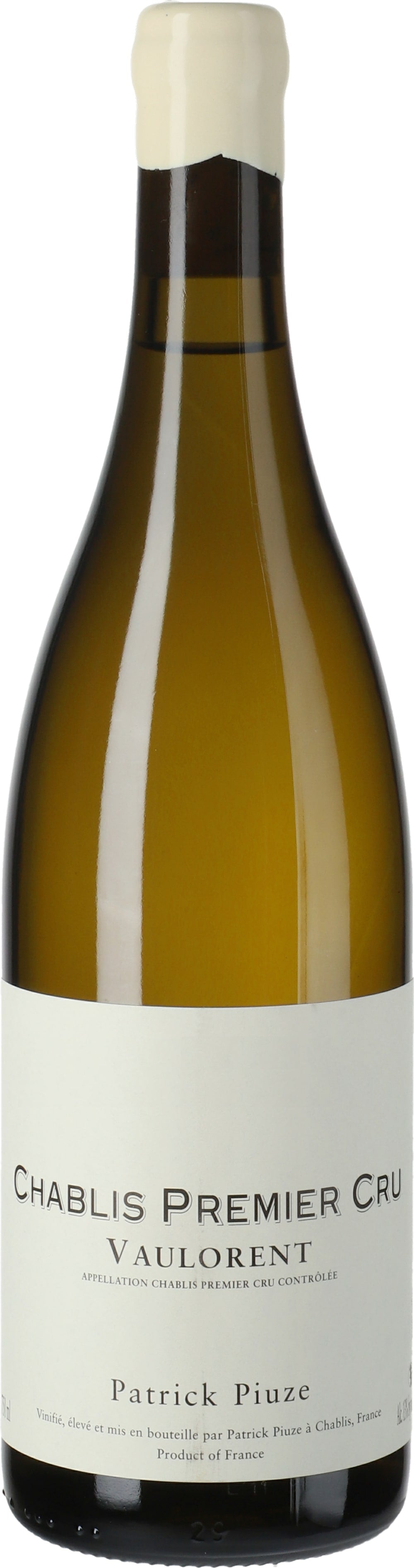 Patrick Piuze Chablis Vaulorent Premier Cru 2022  Front Bottle Shot