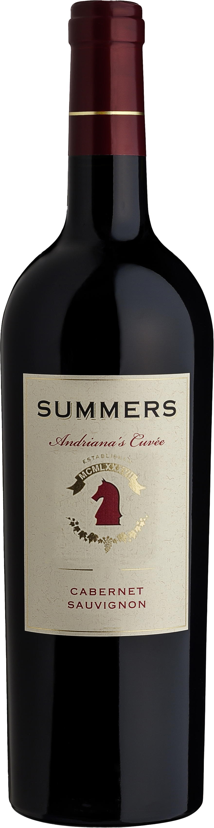 Summers Estate Andriana's Cuvee Cabernet Sauvignon 2022  Front Bottle Shot