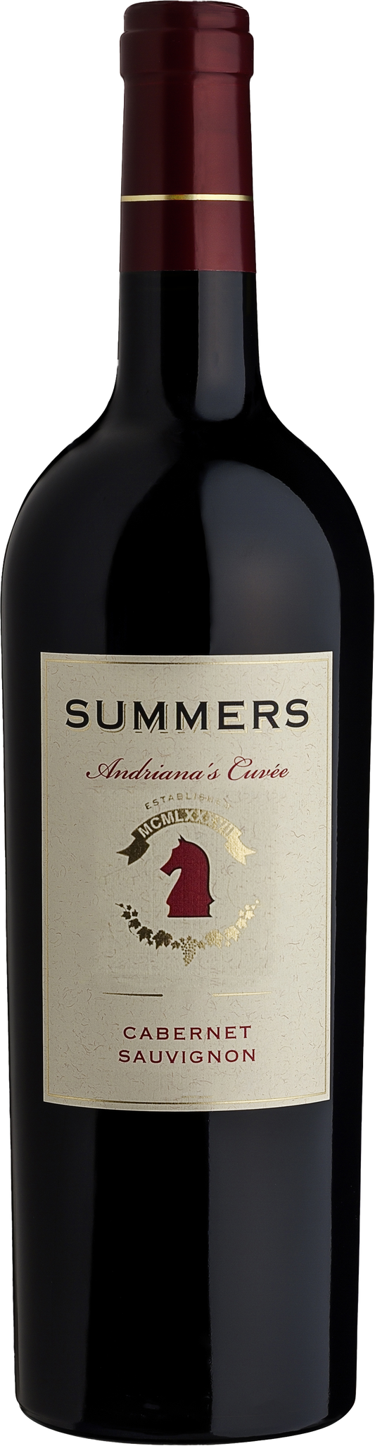 Summers Estate Andriana's Cuvee Cabernet Sauvignon 2022  Front Bottle Shot