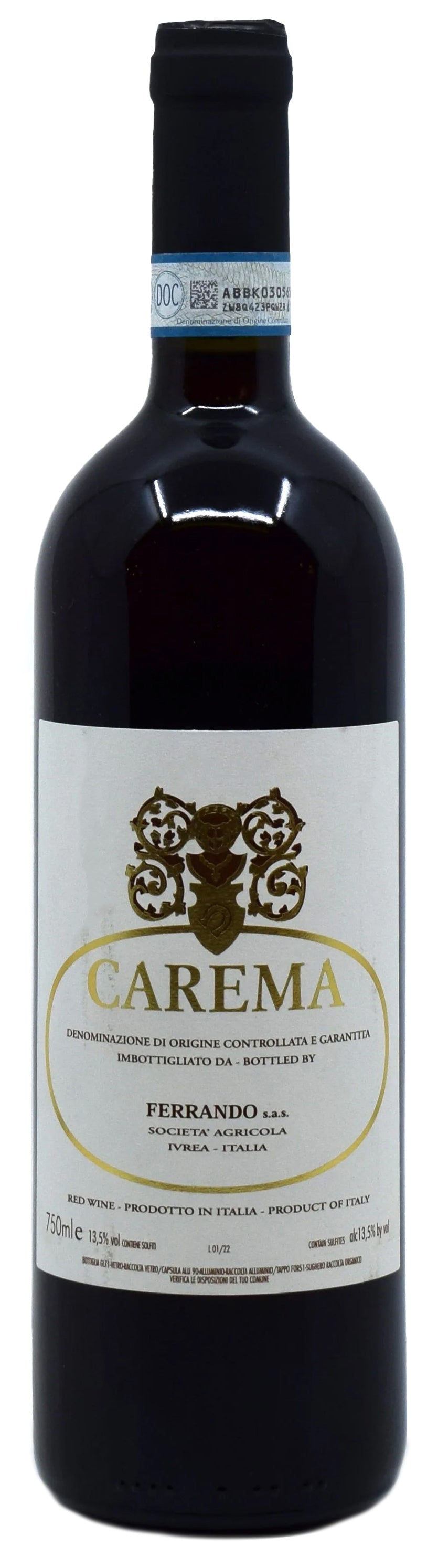 Luigi Ferrando Carema Etichetta Bianca 2020  Front Bottle Shot