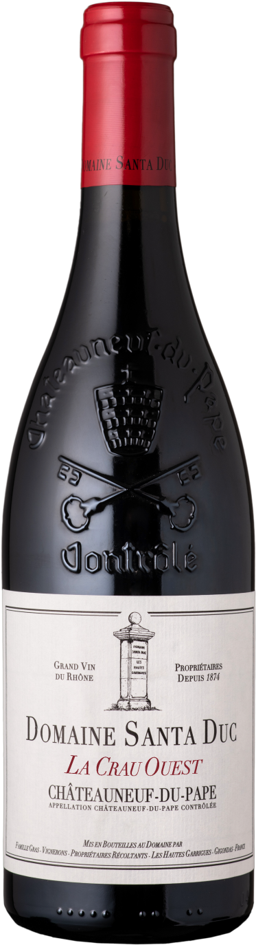 Domaine Santa Duc Chateauneuf-du-Pape La Crau Ouest 2020  Front Bottle Shot