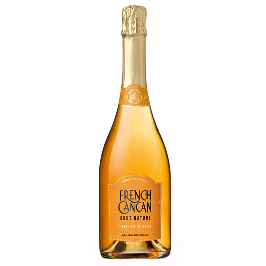 Gerard Bertrand French Cancan Brut Nature Orange  Front Bottle Shot