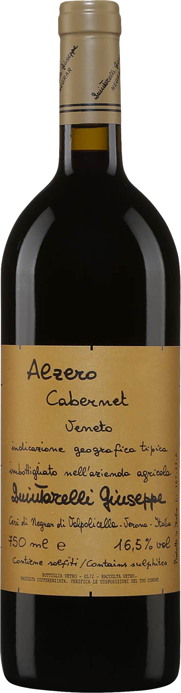 Giuseppe Quintarelli Alzero Cabernet 2016  Front Bottle Shot