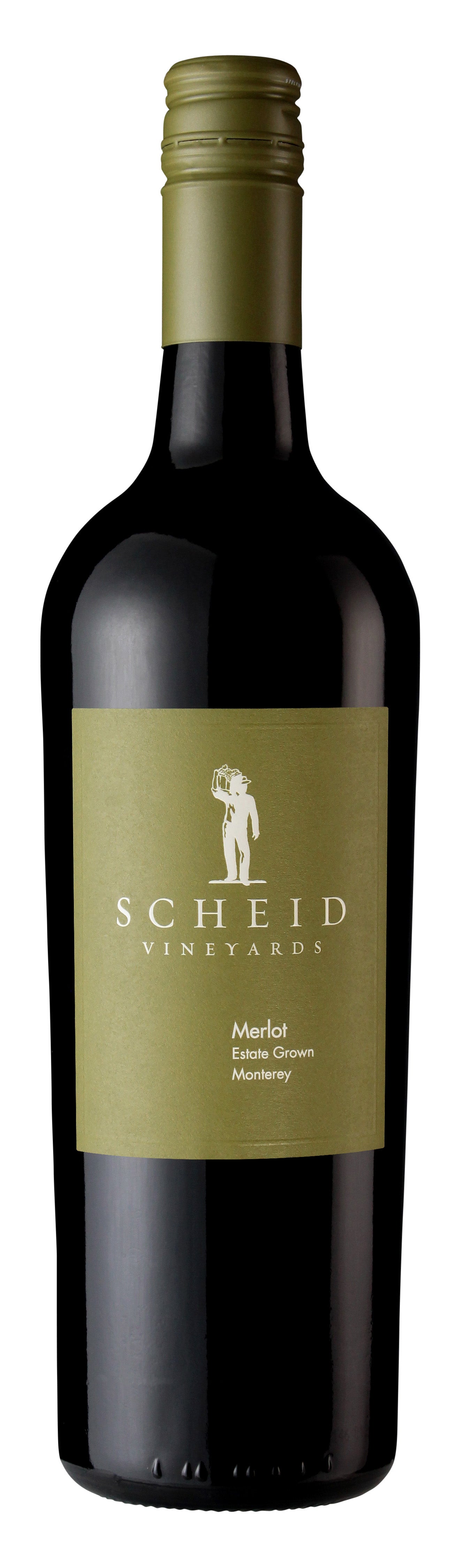 Scheid Vineyards Merlot 2019  Front Bottle Shot