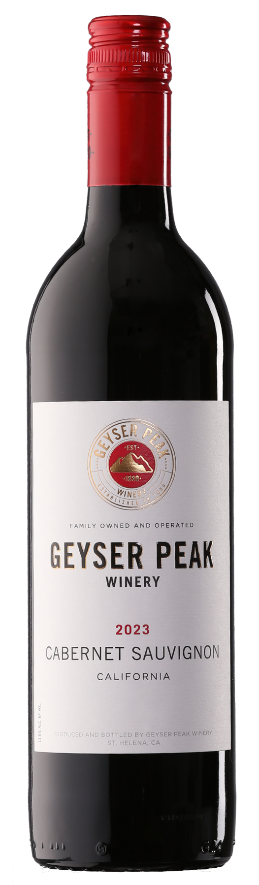 Geyser Peak Cabernet Sauvignon 2023  Front Bottle Shot