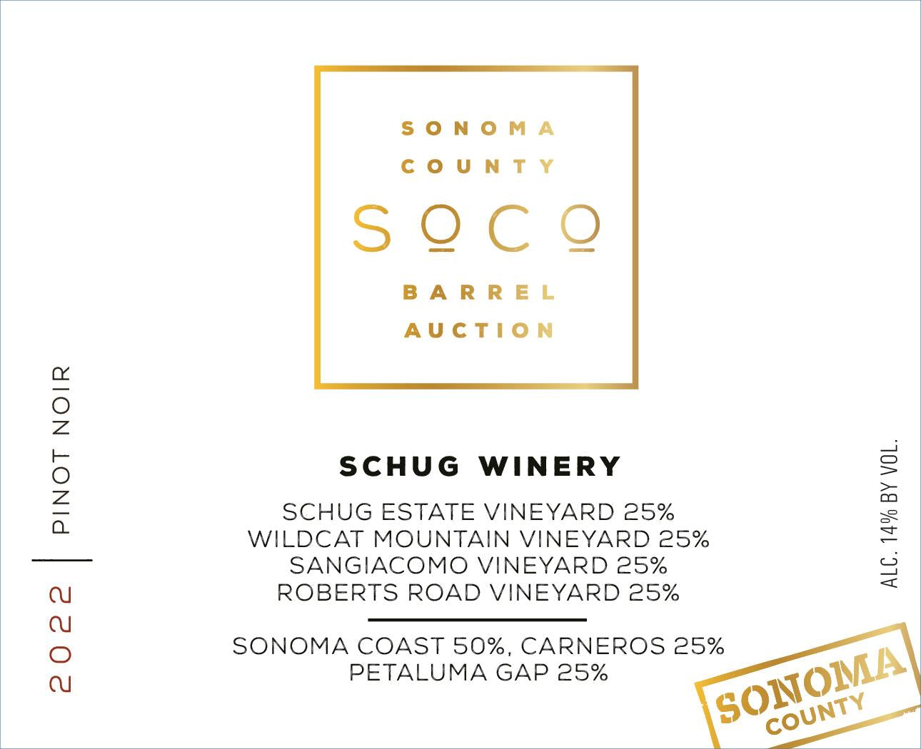 Schug Vierburgunder Pinot Noir (Sonoma Barrel Auction) 2022