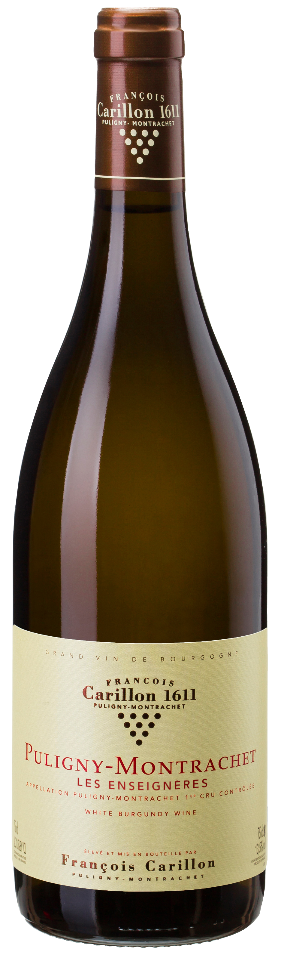 Francois Carillon Puligny-Montrachet Les Enseignieres 2022  Front Bottle Shot