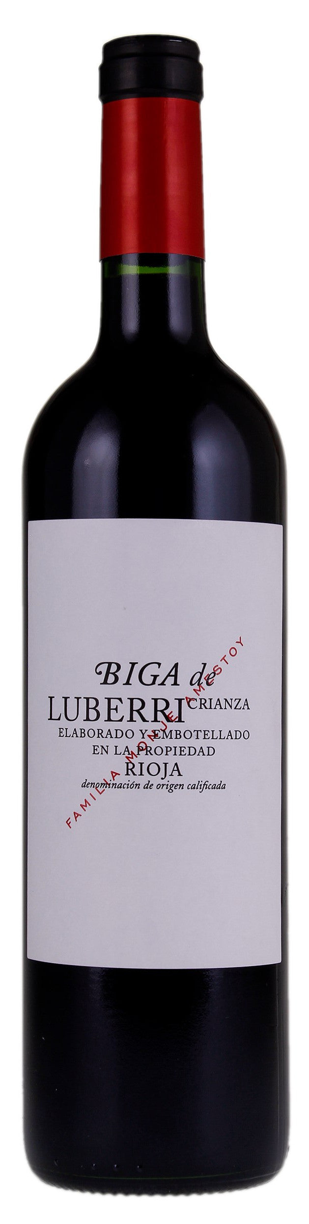 Luberri Biga Rioja Crianza 2020  Front Bottle Shot