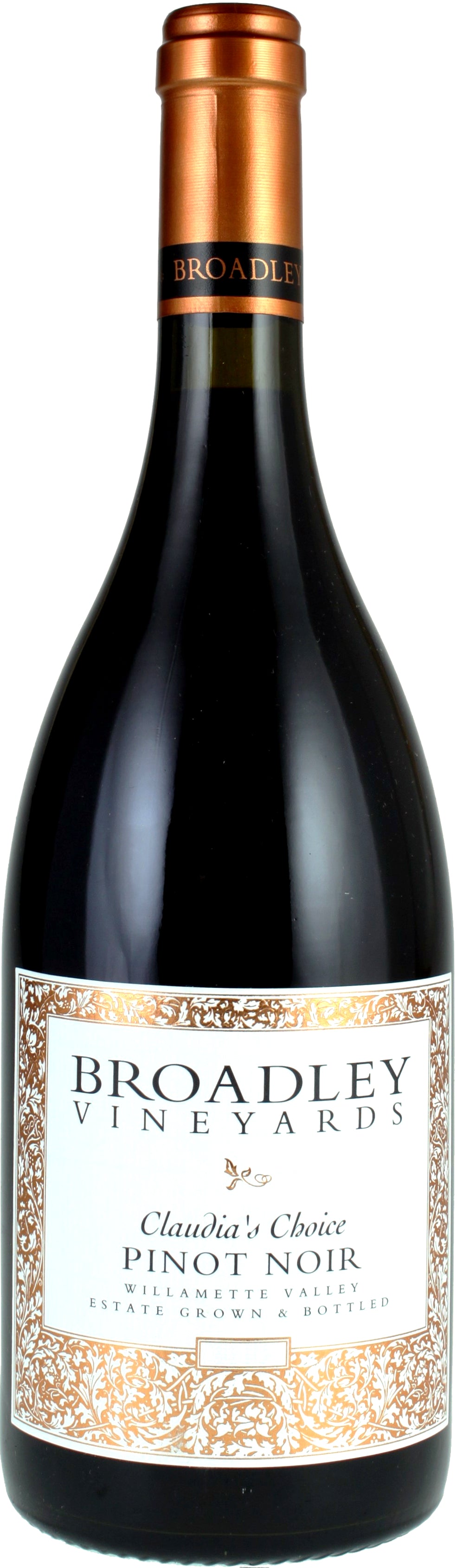 Broadley Claudia's Choice Pinot Noir 2022  Front Bottle Shot