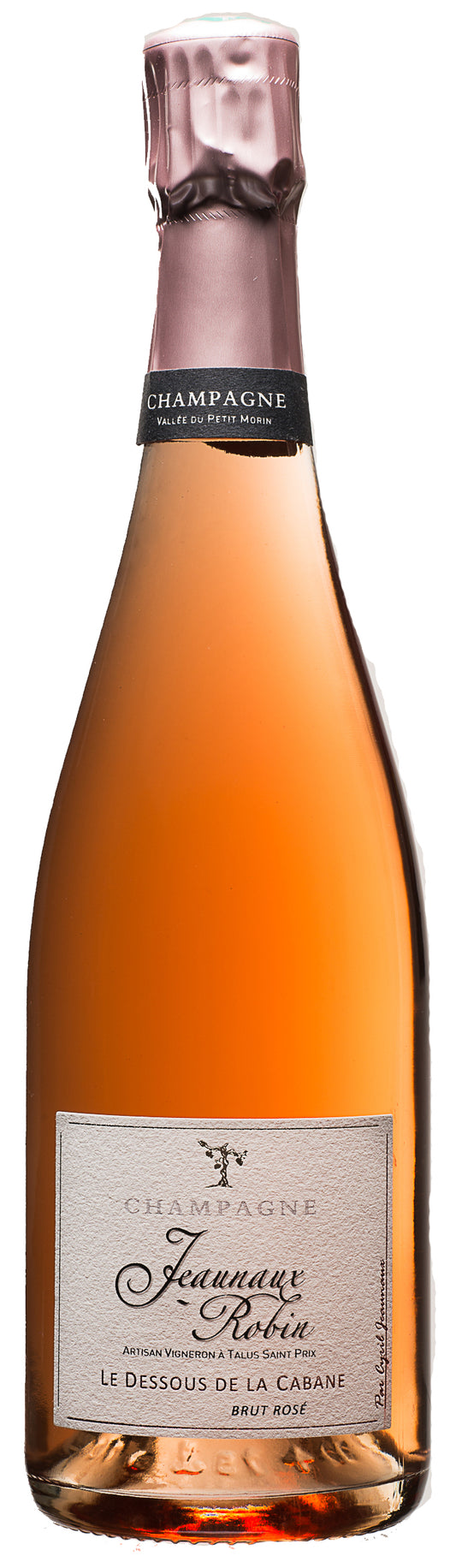 Jeaunaux-Robin Le Dessous de la Cabane Brut Rose  Front Bottle Shot
