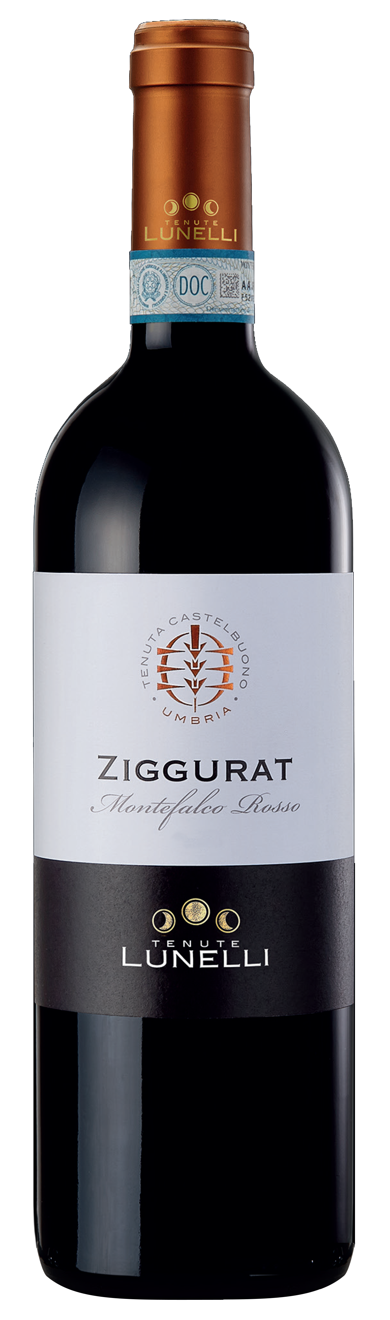 Lunelli Ziggurat Montefalco Rosso 2021  Front Bottle Shot