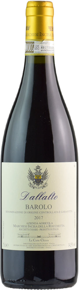 Marchesi Incisa della Rocchetta Barolo Dallalto 2017  Front Bottle Shot