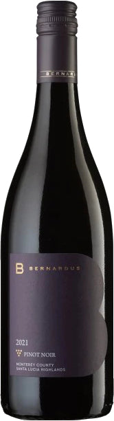 Bernardus Monterey County Pinot Noir 2021  Front Bottle Shot