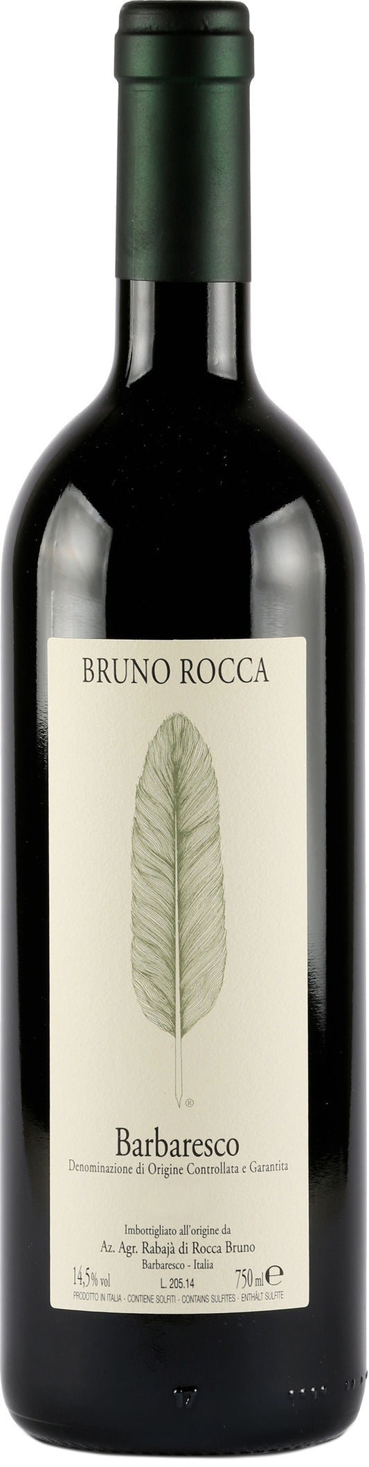 Bruno Rocca Barbaresco 2020  Front Bottle Shot