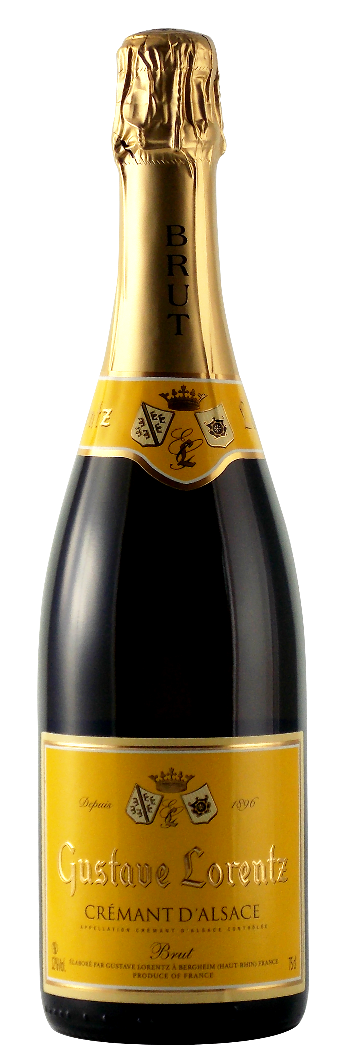 Gustave Lorentz Cremant D'Alsace  Front Bottle Shot