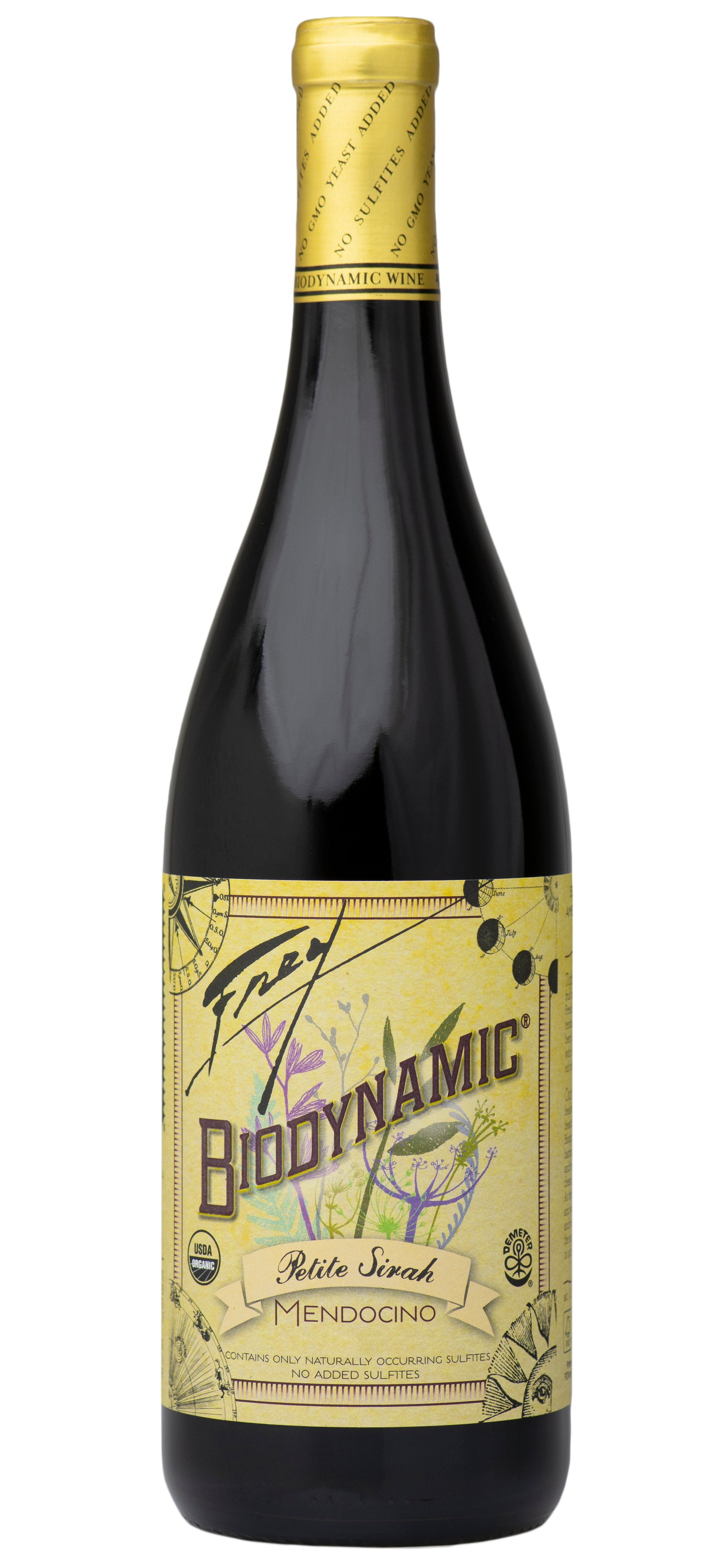 Frey Biodynamic Petite Sirah 2020  Front Bottle Shot