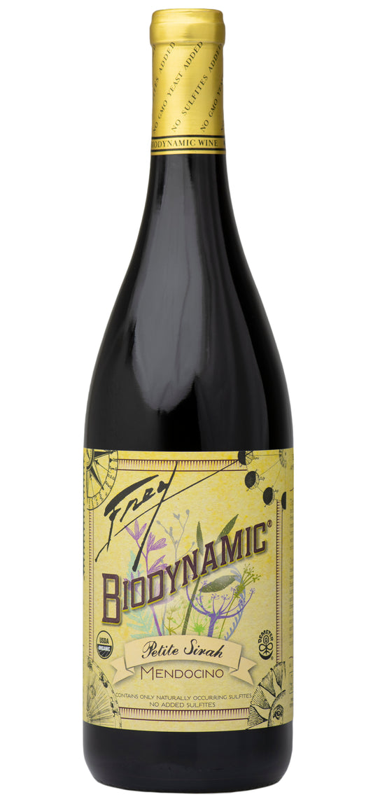 Frey Biodynamic Petite Sirah 2020  Front Bottle Shot