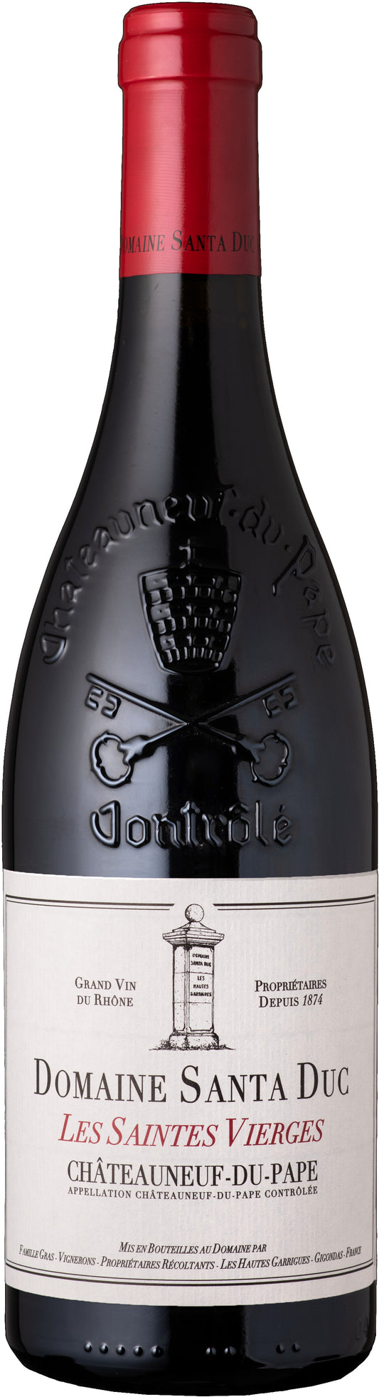 Domaine Santa Duc Chateauneuf-du-Pape Les Saintes Vierges 2019  Front Bottle Shot