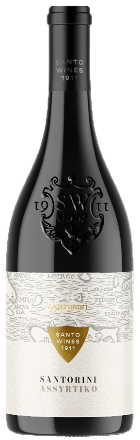 Santo Santorini Assyrtiko 2023  Front Bottle Shot