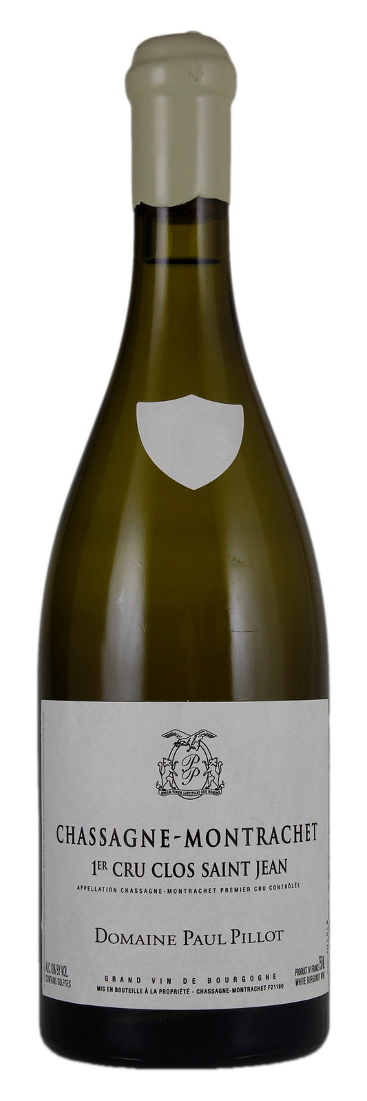Domaine Paul Pillot Chassagne-Montrachet Clos Saint Jean Premier Cru 2022  Front Bottle Shot