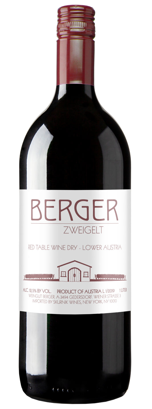 Berger Zweigelt (1 Liter) 2022  Front Bottle Shot