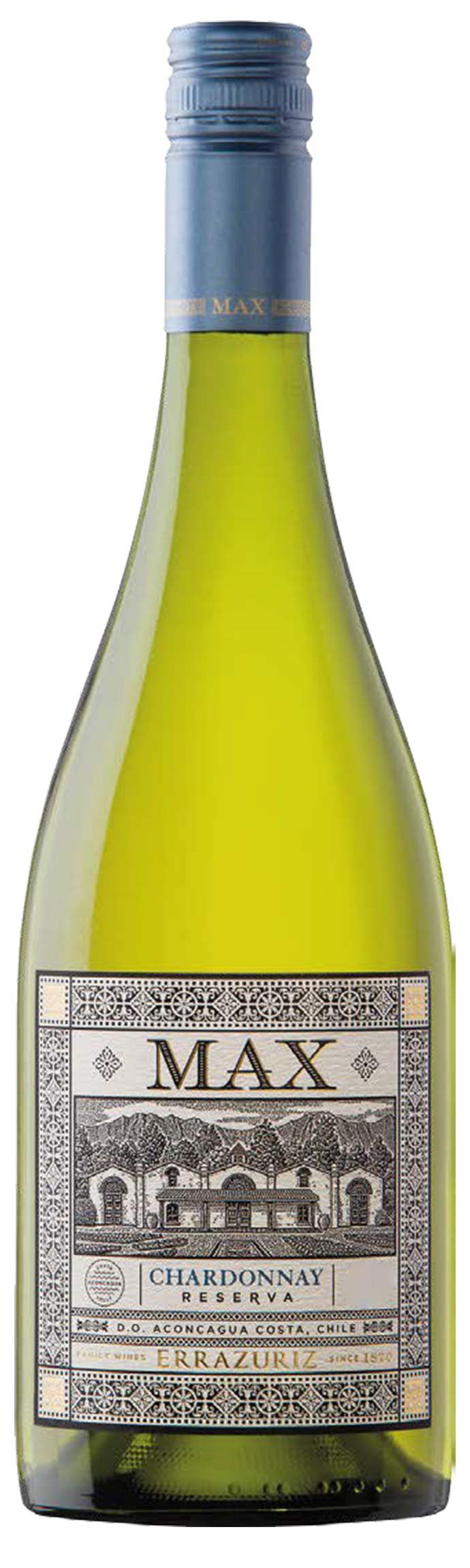 Errazuriz Max Reserva Chardonnay 2020  Front Bottle Shot