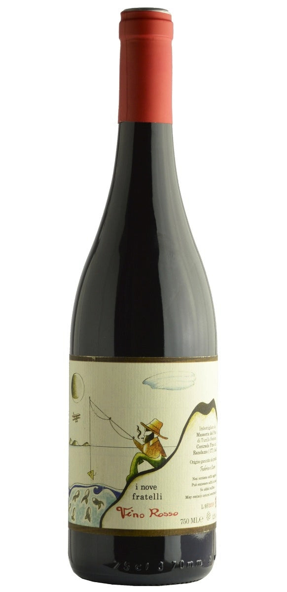 Masseria del Pino Vino Rosso I nove fratelli 2019  Front Bottle Shot