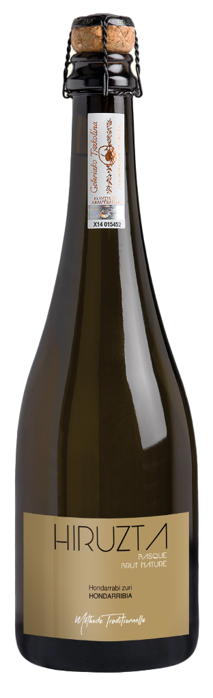 Hiruzta Txakoli Brut Nature 2017  Front Bottle Shot