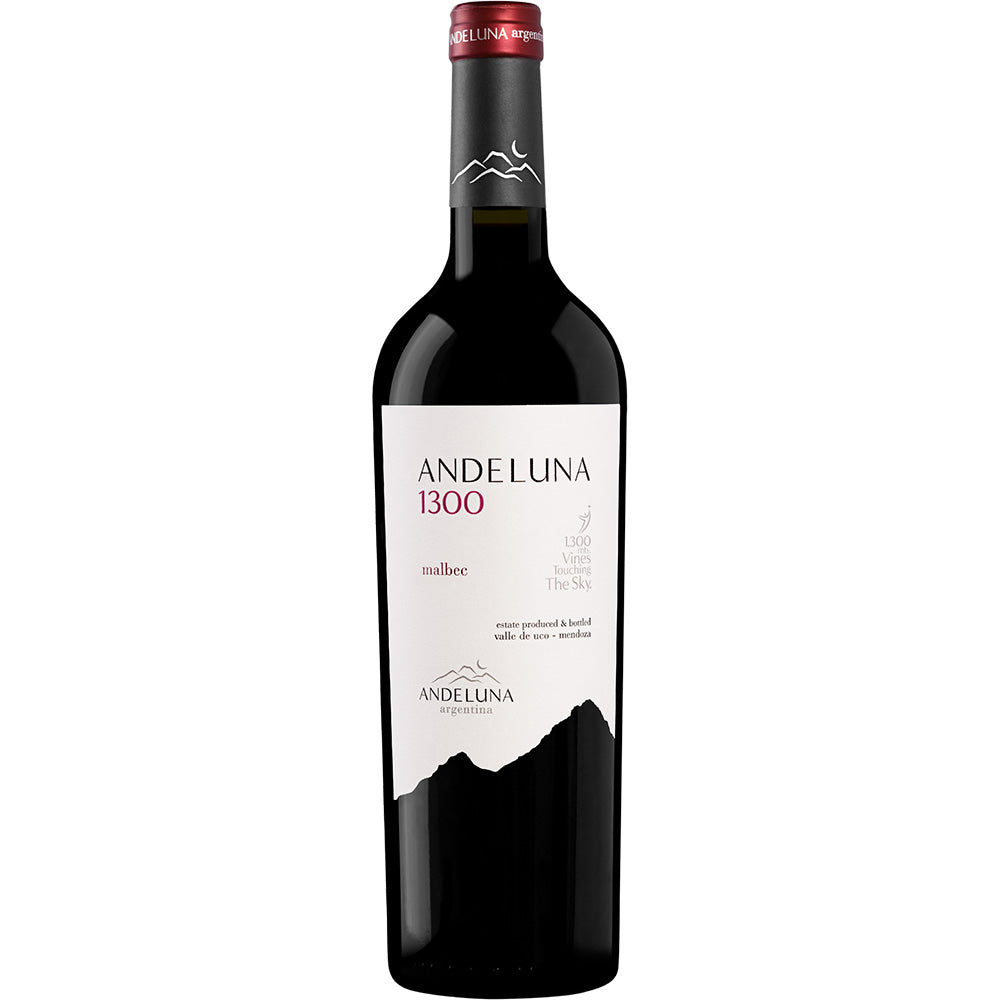 Andeluna 1300 Malbec 2022  Front Bottle Shot