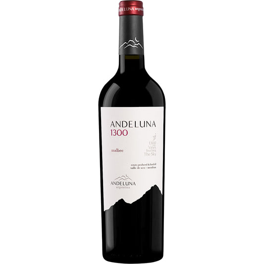 Andeluna 1300 Malbec 2022  Front Bottle Shot