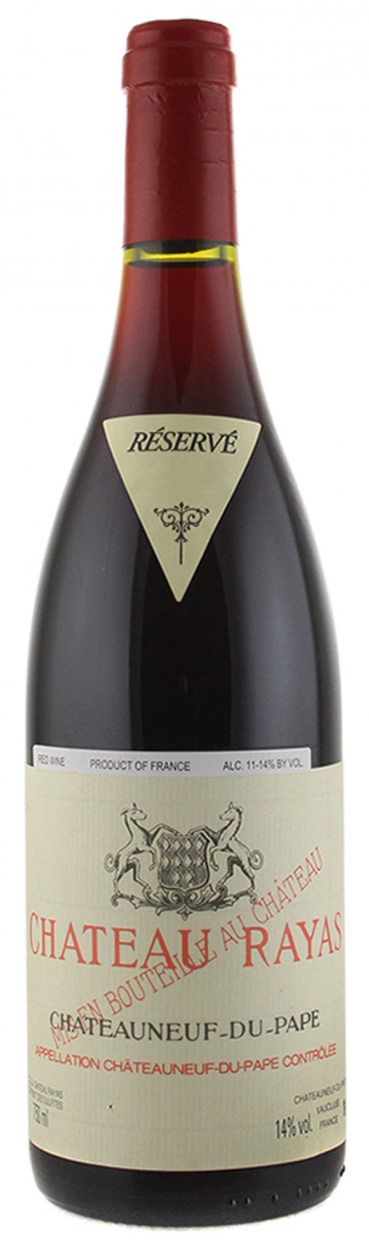 Chateau Rayas Chateaneuf-du-Pape Reserve 1996  Front Bottle Shot