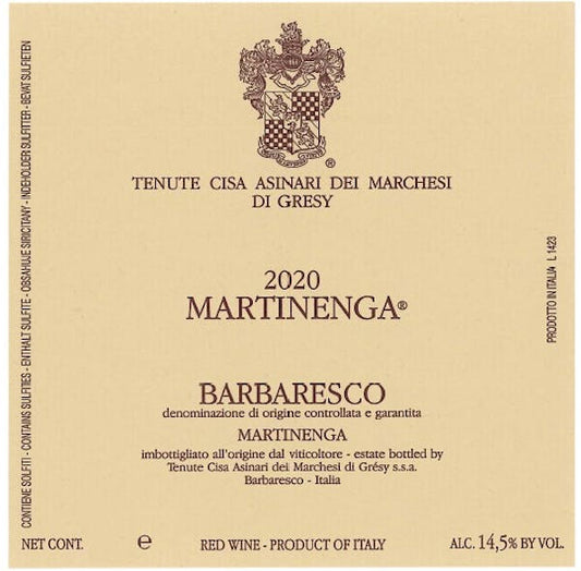 Marchesi di Gresy Barbaresco Martinenga (375ML half-bottle) 2020