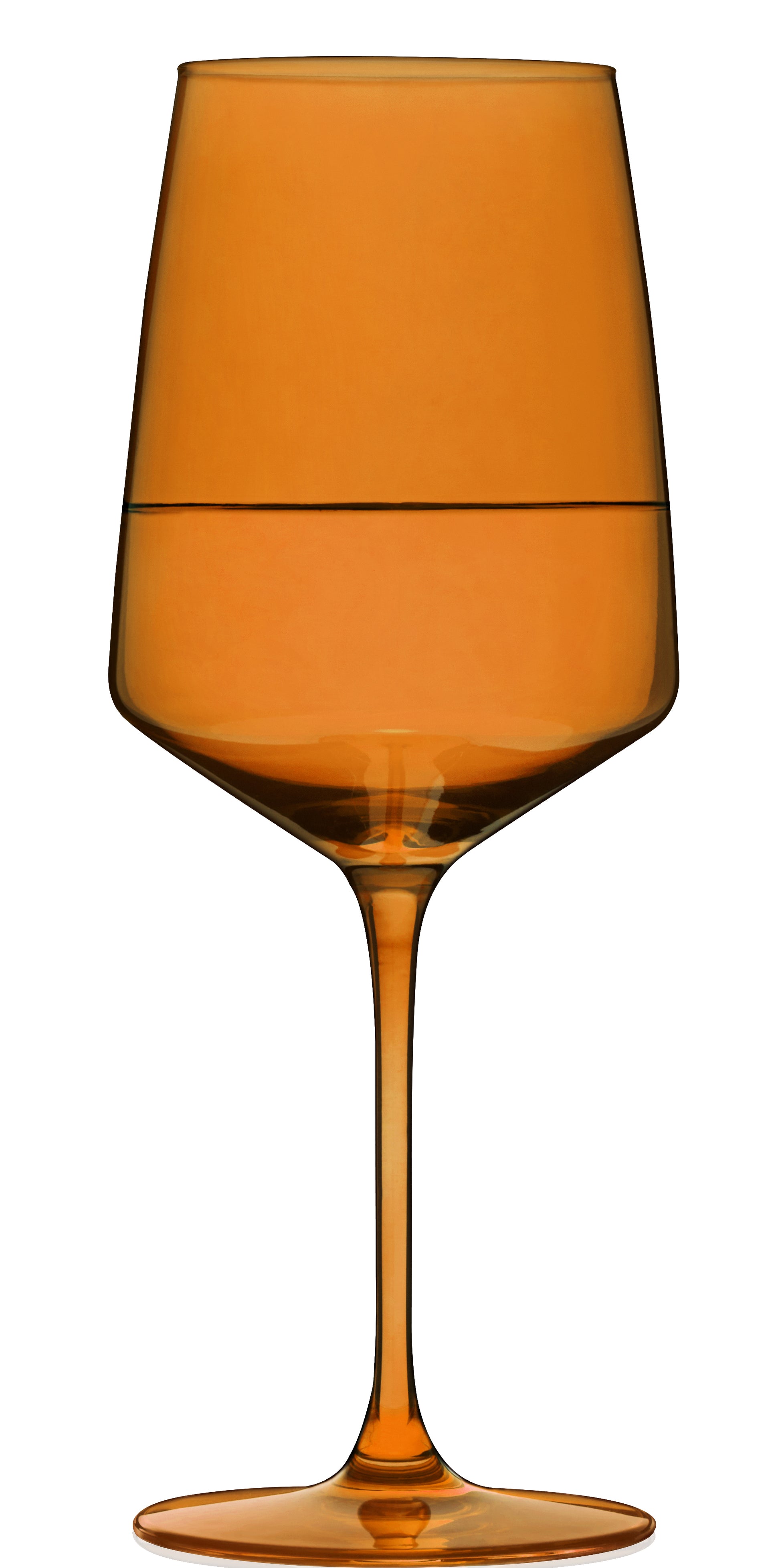 Viski Reserve Nouveau Crystal Wine Glasses in Amber (Set of 2)