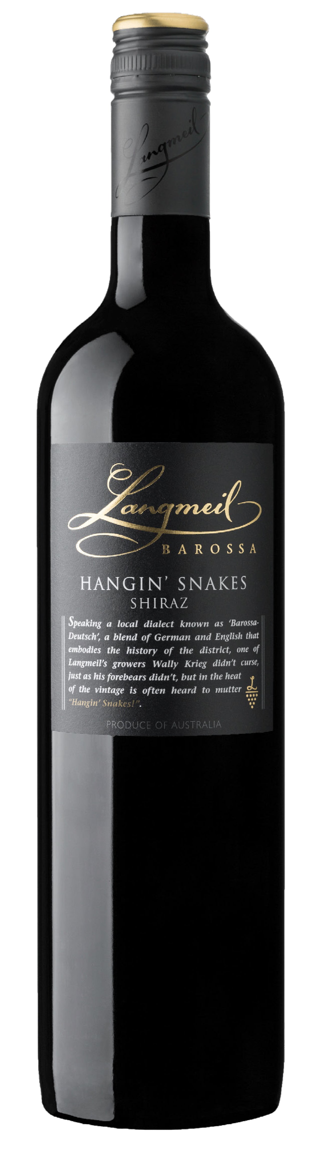 Langmeil Hangin' Snakes Shiraz 2021  Front Bottle Shot