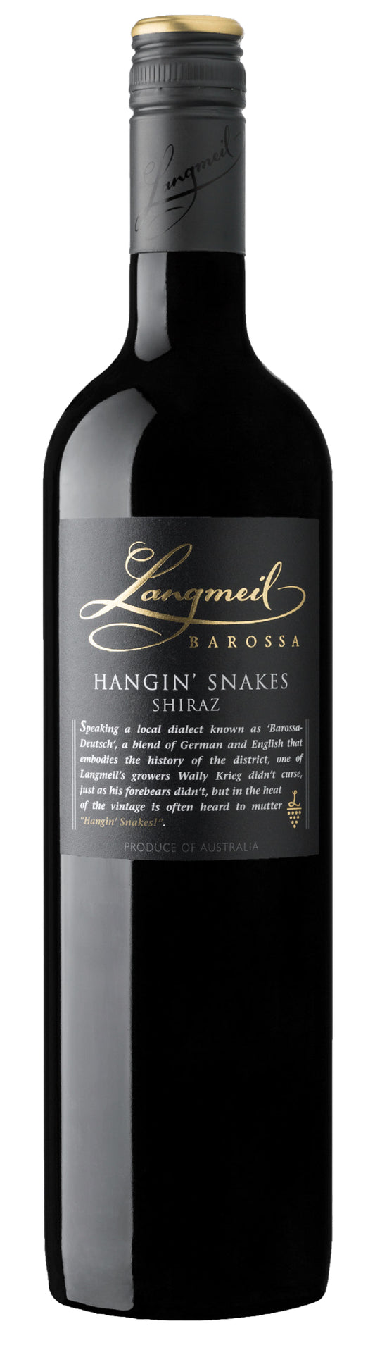 Langmeil Hangin' Snakes Shiraz 2021  Front Bottle Shot