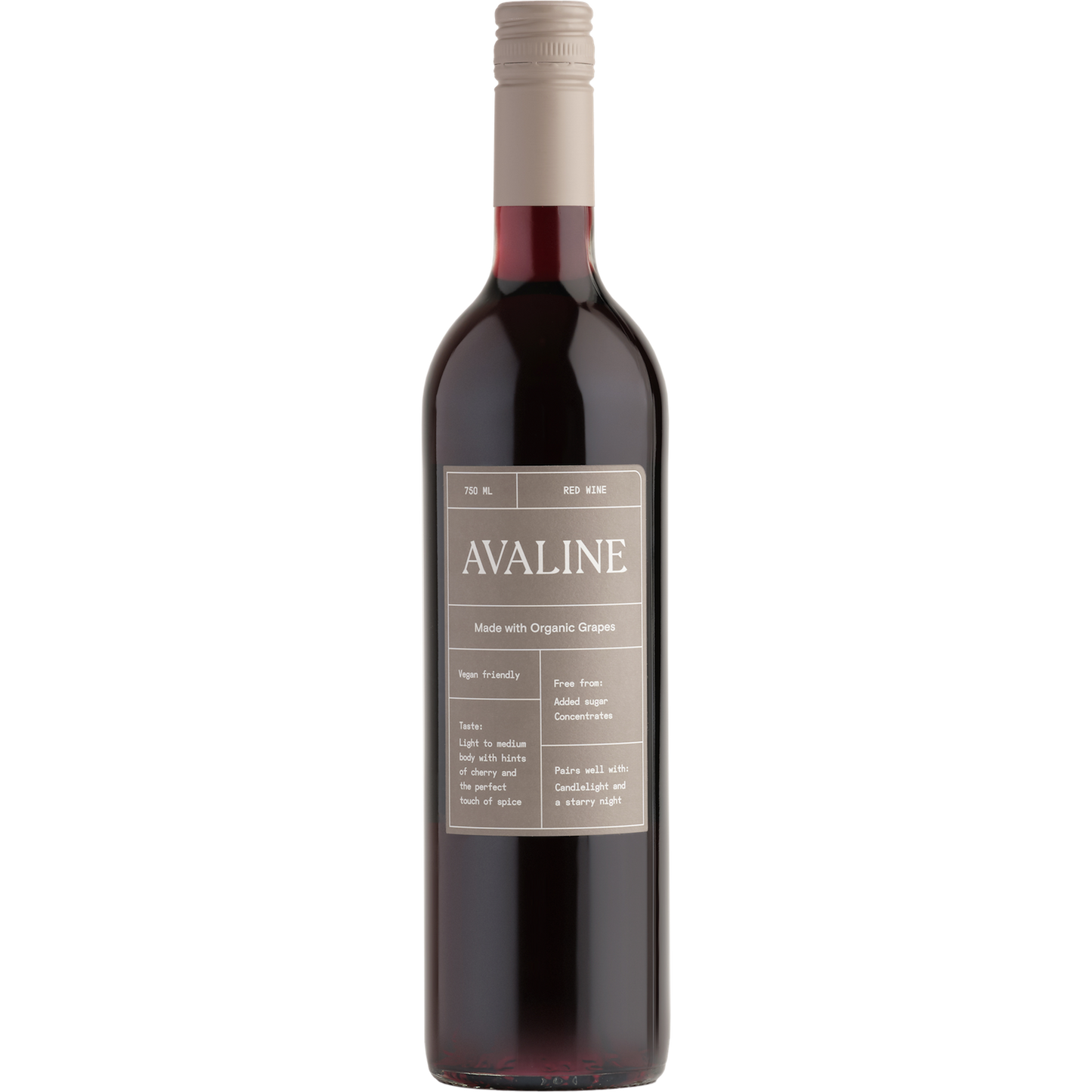 Avaline Red Blend  Front Bottle Shot